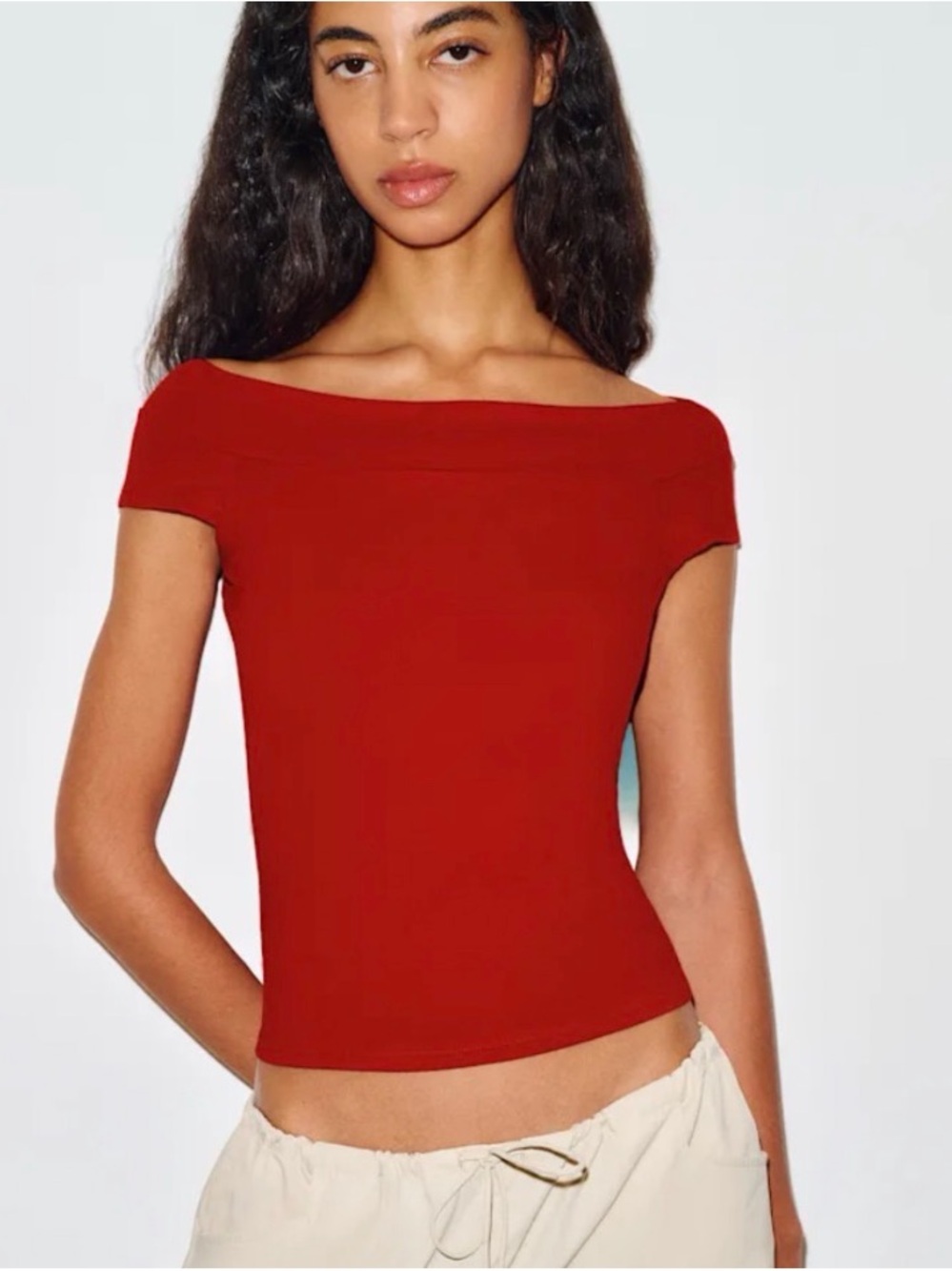 Florence Knit Top Off-Shoulder